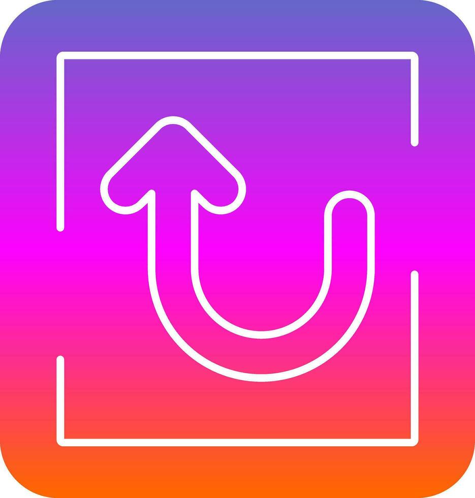 U Turn Vector Icon Design