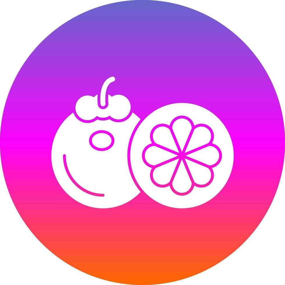 Mangosteen Vector Icon Design