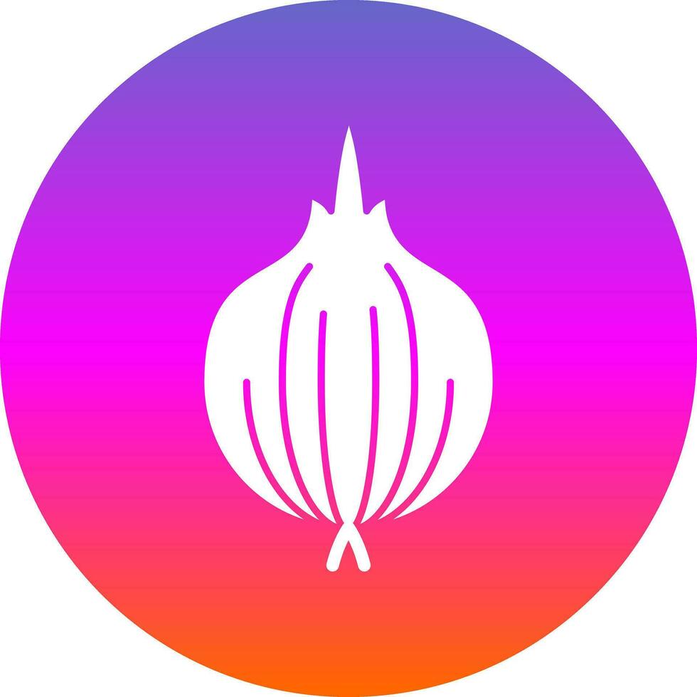 Red Onion Vector Icon Design