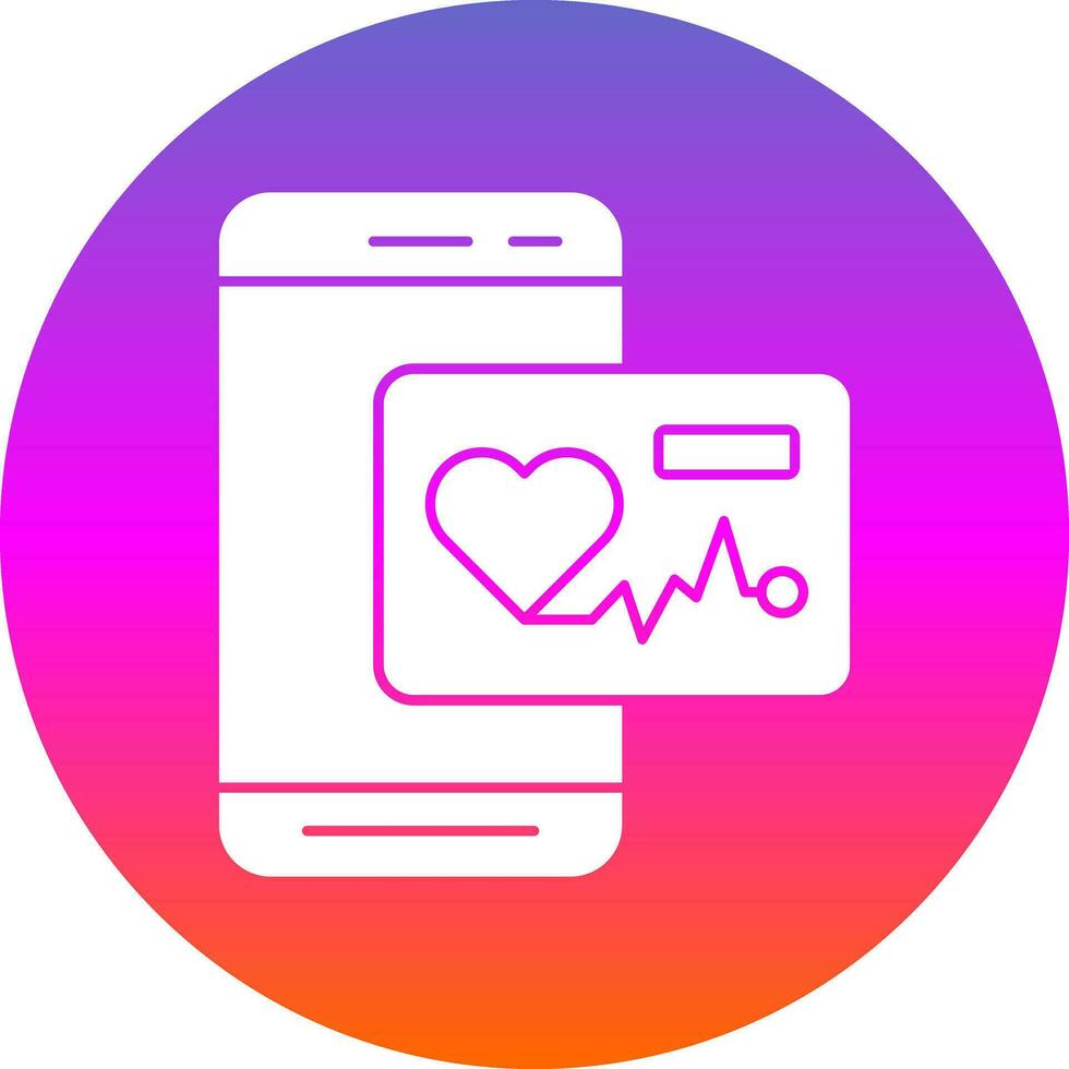 Heart Rate App  Vector Icon Design