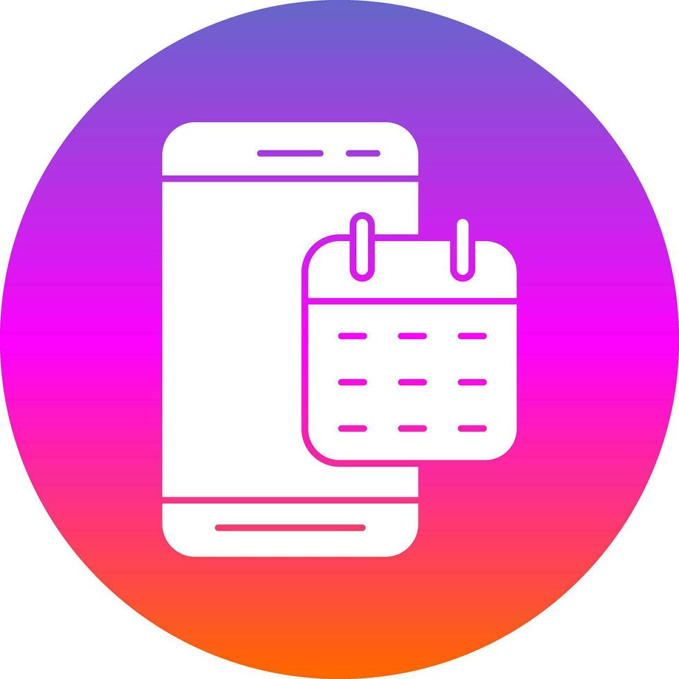 Mobile Calendar  Vector Icon Design