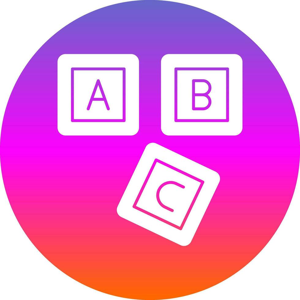 ABC Block  Vector Icon Design