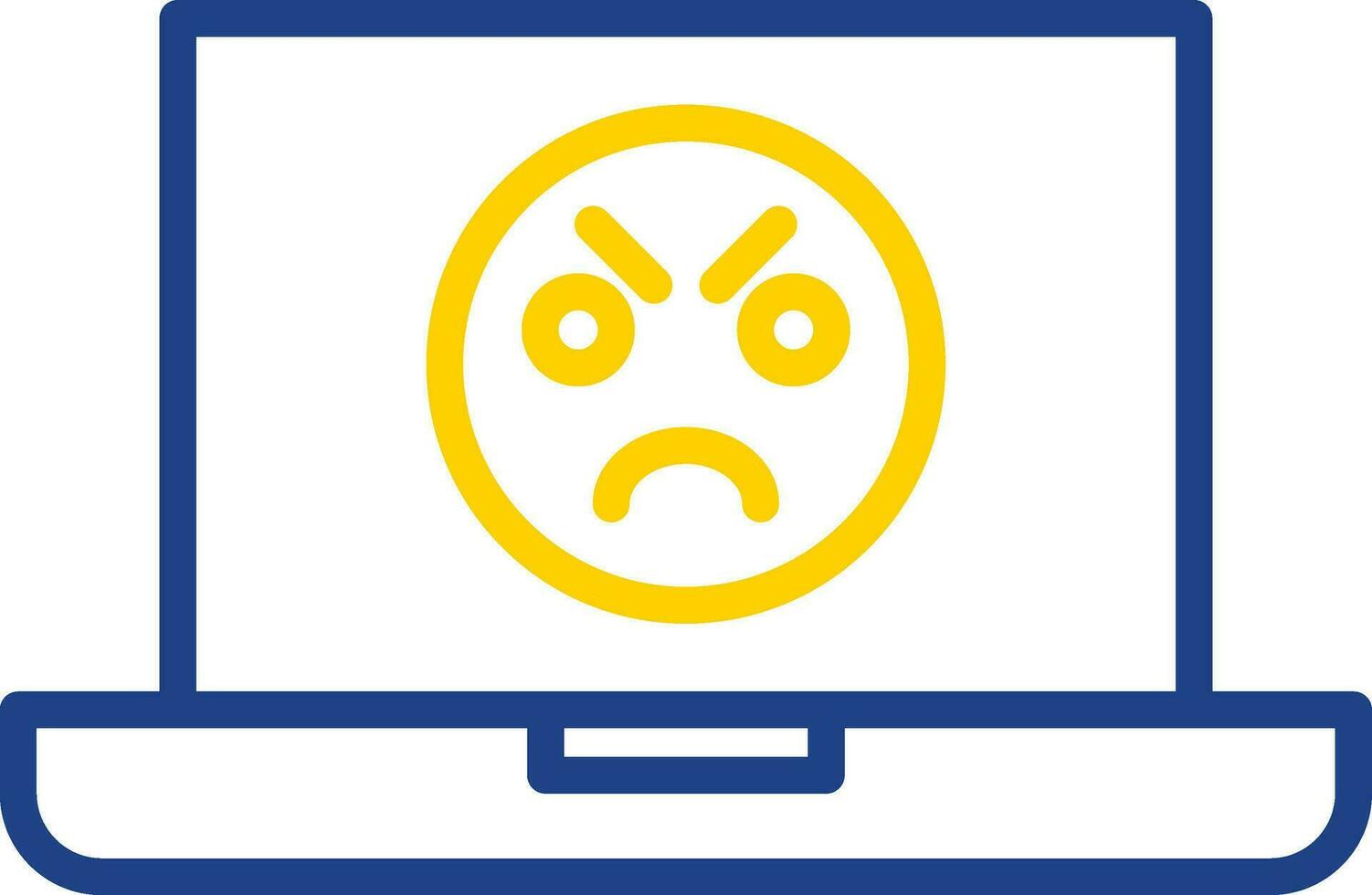Angry Face  Vector Icon Design