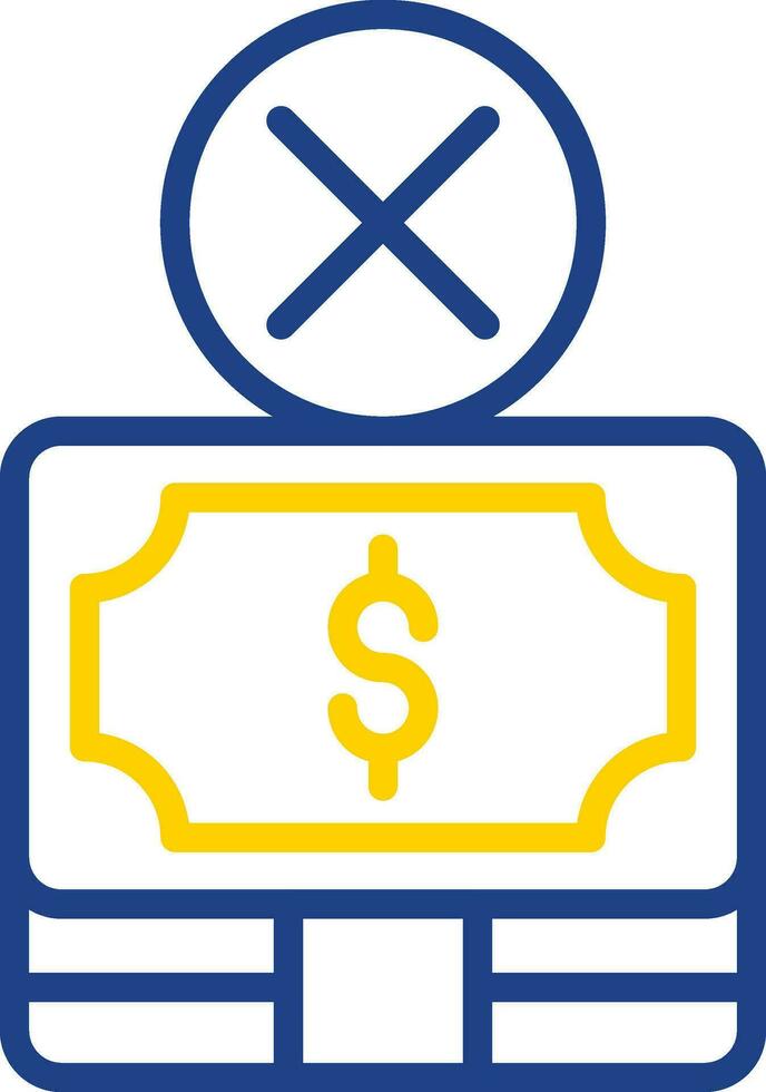 sin diseño de icono de vector de dinero