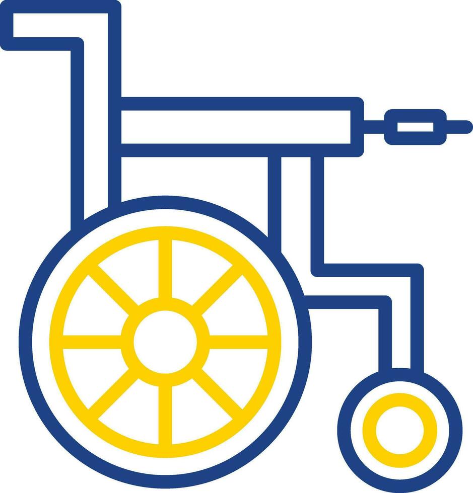 Wheel Chair Vector Icon Design