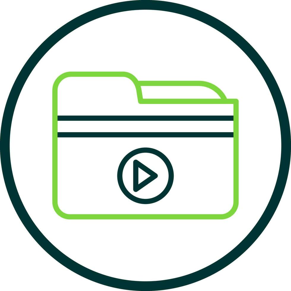 Video Folder  Vector Icon Design