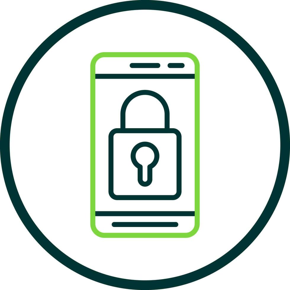 Mobile Lock  Vector Icon Design
