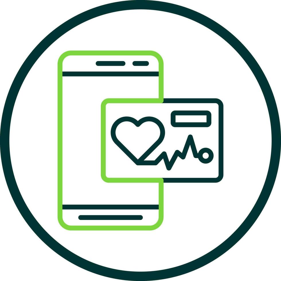 Heart Rate App  Vector Icon Design