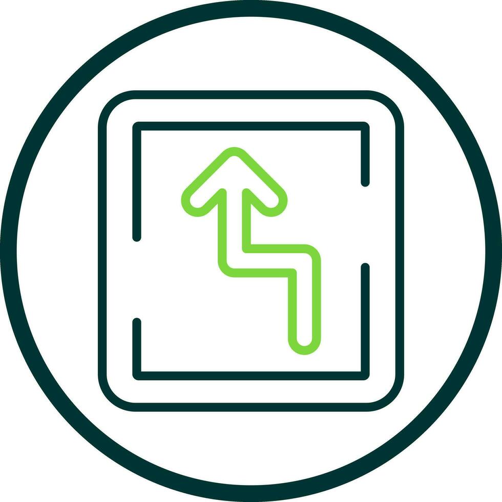 Zigzag Arrow Vector Icon Design
