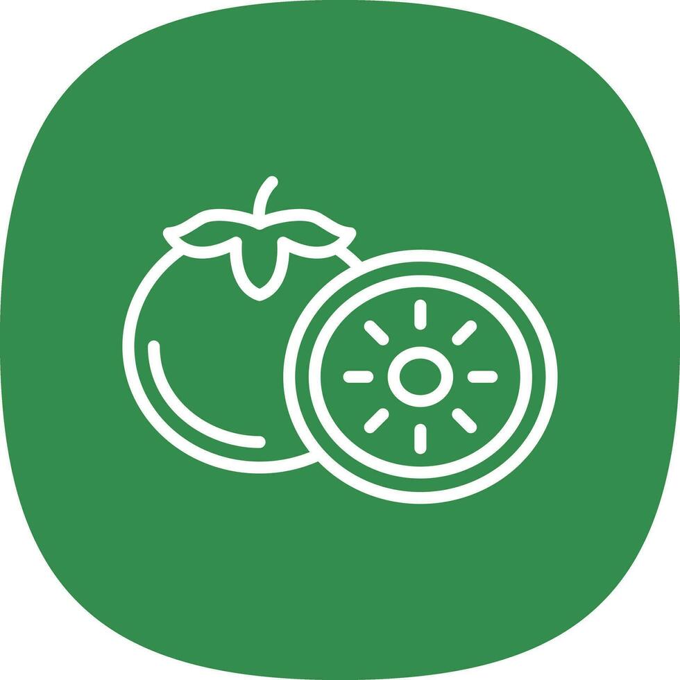 Persimmon Vector Icon Design