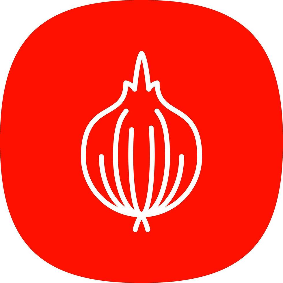Red Onion Vector Icon Design