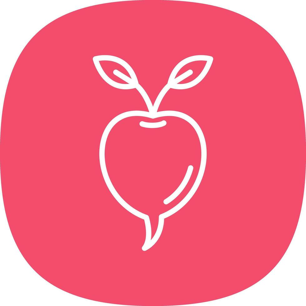 Radish Vector Icon Design