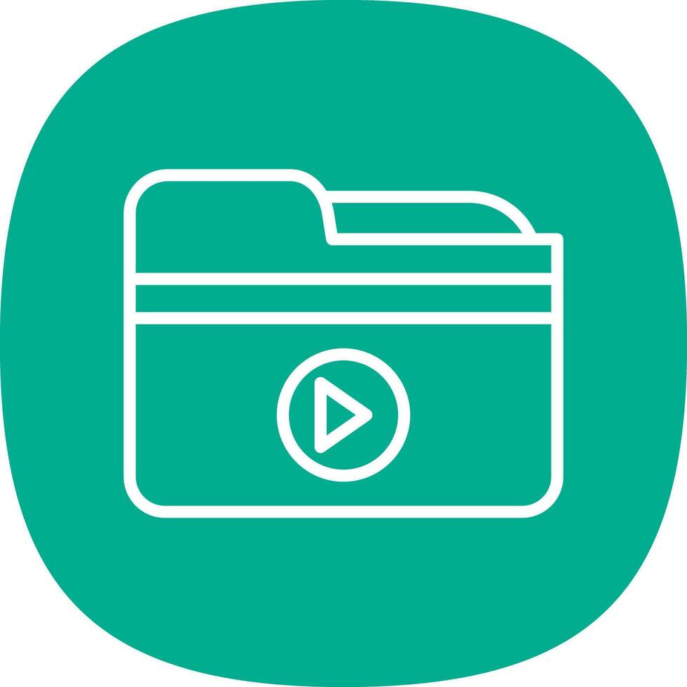 Video Folder  Vector Icon Design