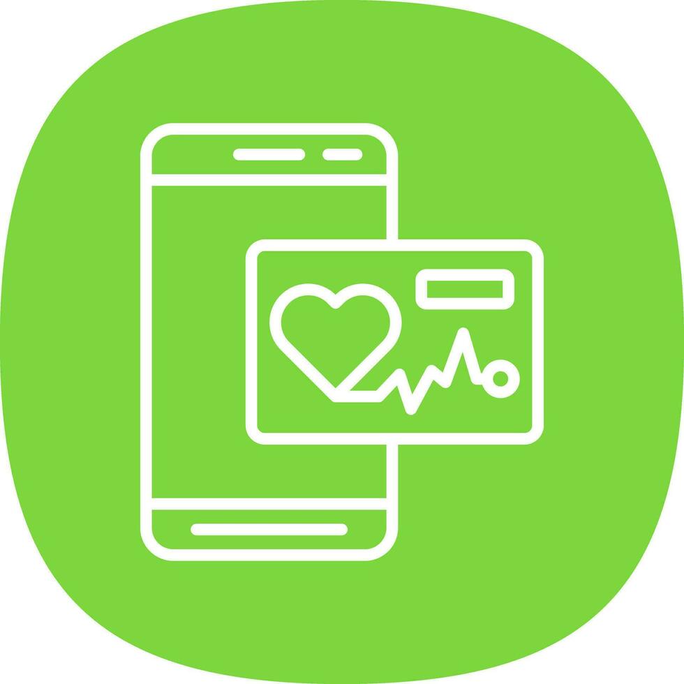 Heart Rate App  Vector Icon Design