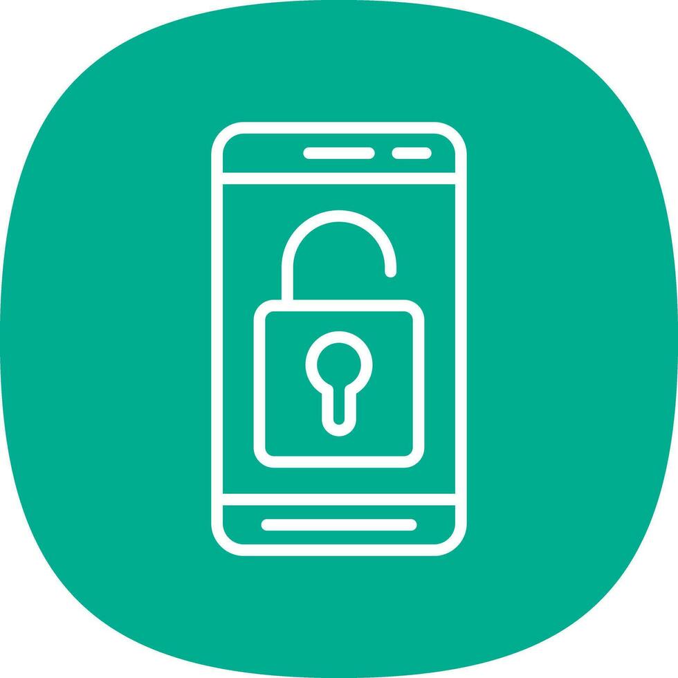 Mobile Unlock  Vector Icon Design