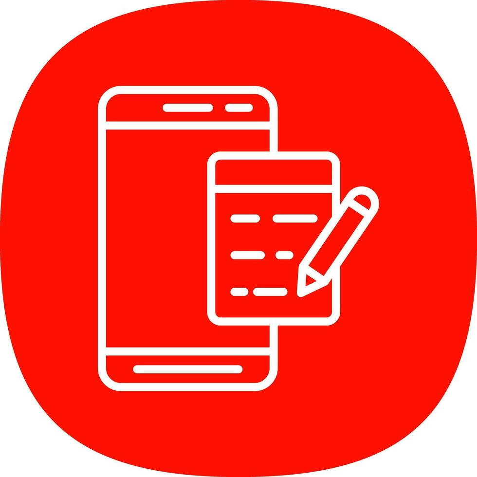 Mobile Note  Vector Icon Design