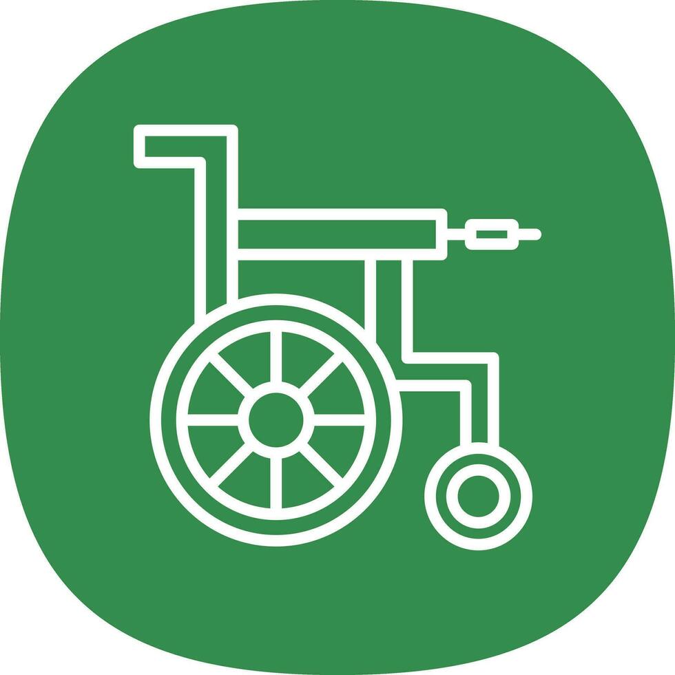 Wheel Chair Vector Icon Design