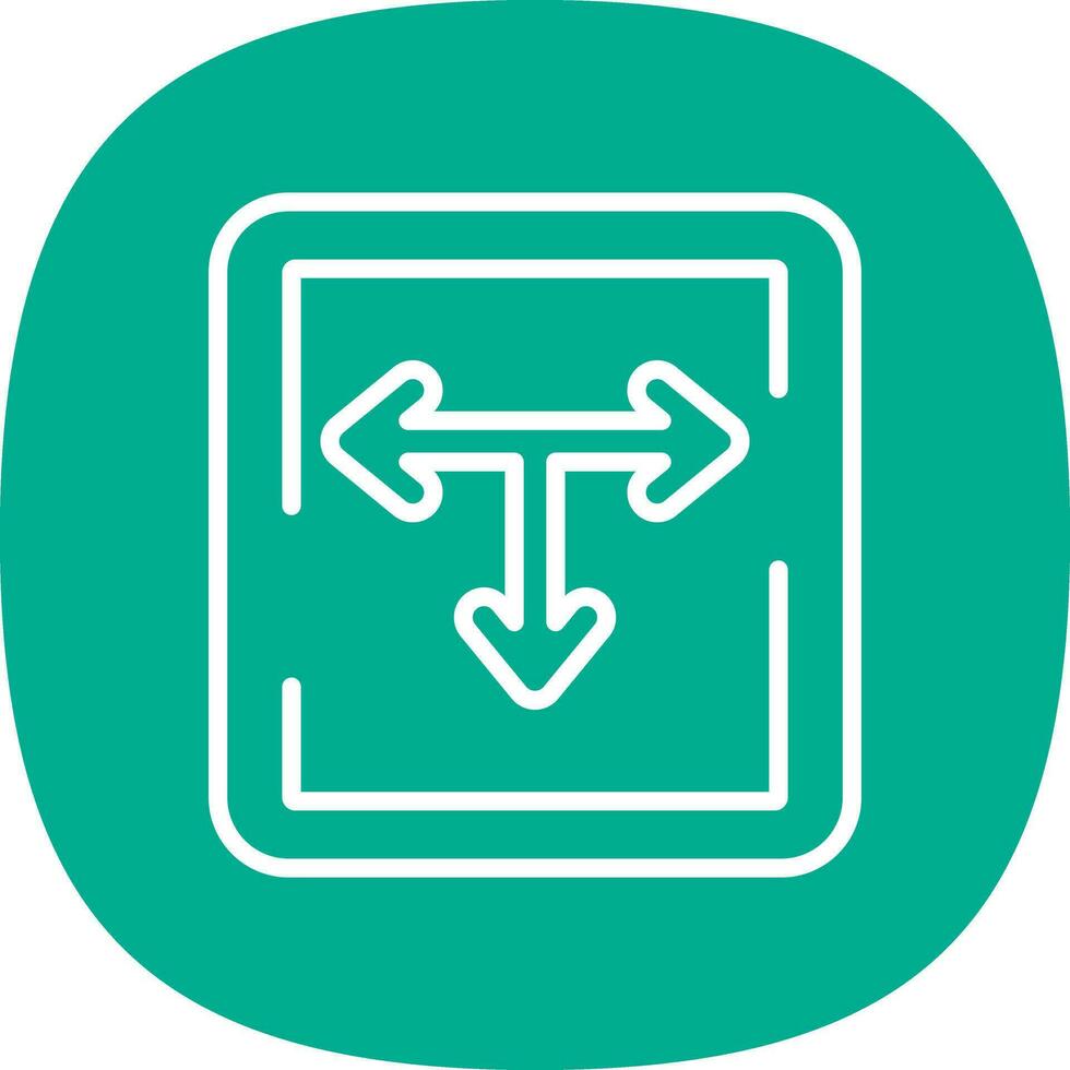 T Junction Vector Icon Design