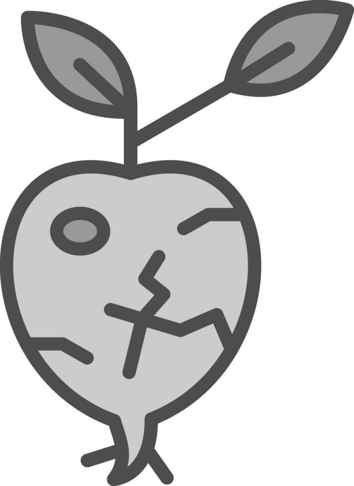 Kohlrabi Vector Icon Design