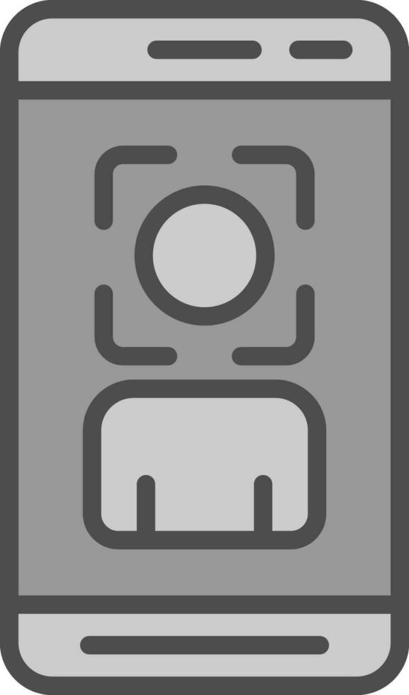 cara escanear vector icono diseño