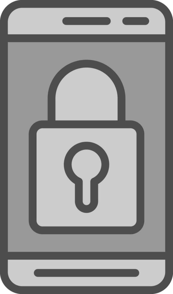 Mobile Lock  Vector Icon Design