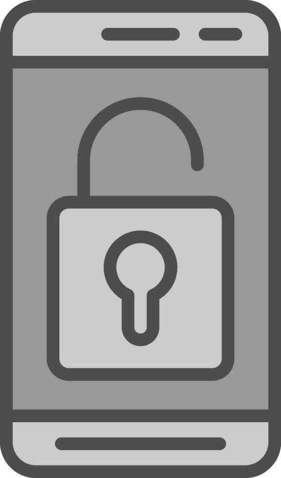 Mobile Unlock  Vector Icon Design