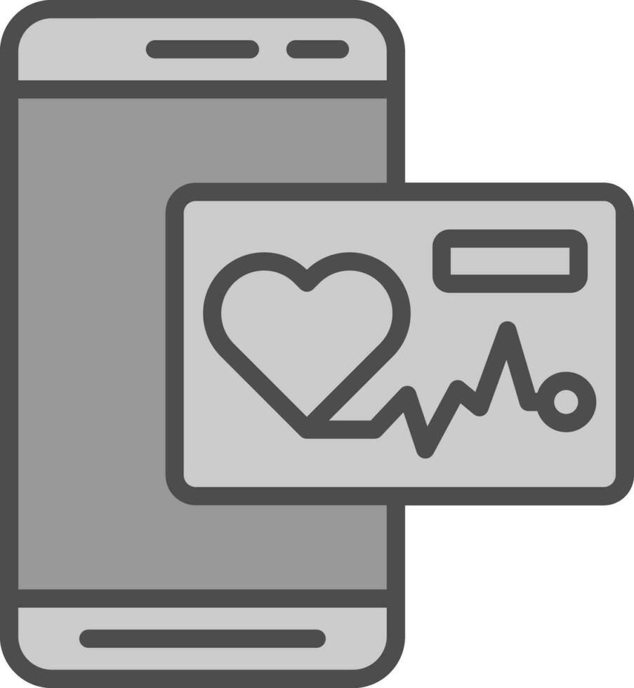 Heart Rate App  Vector Icon Design