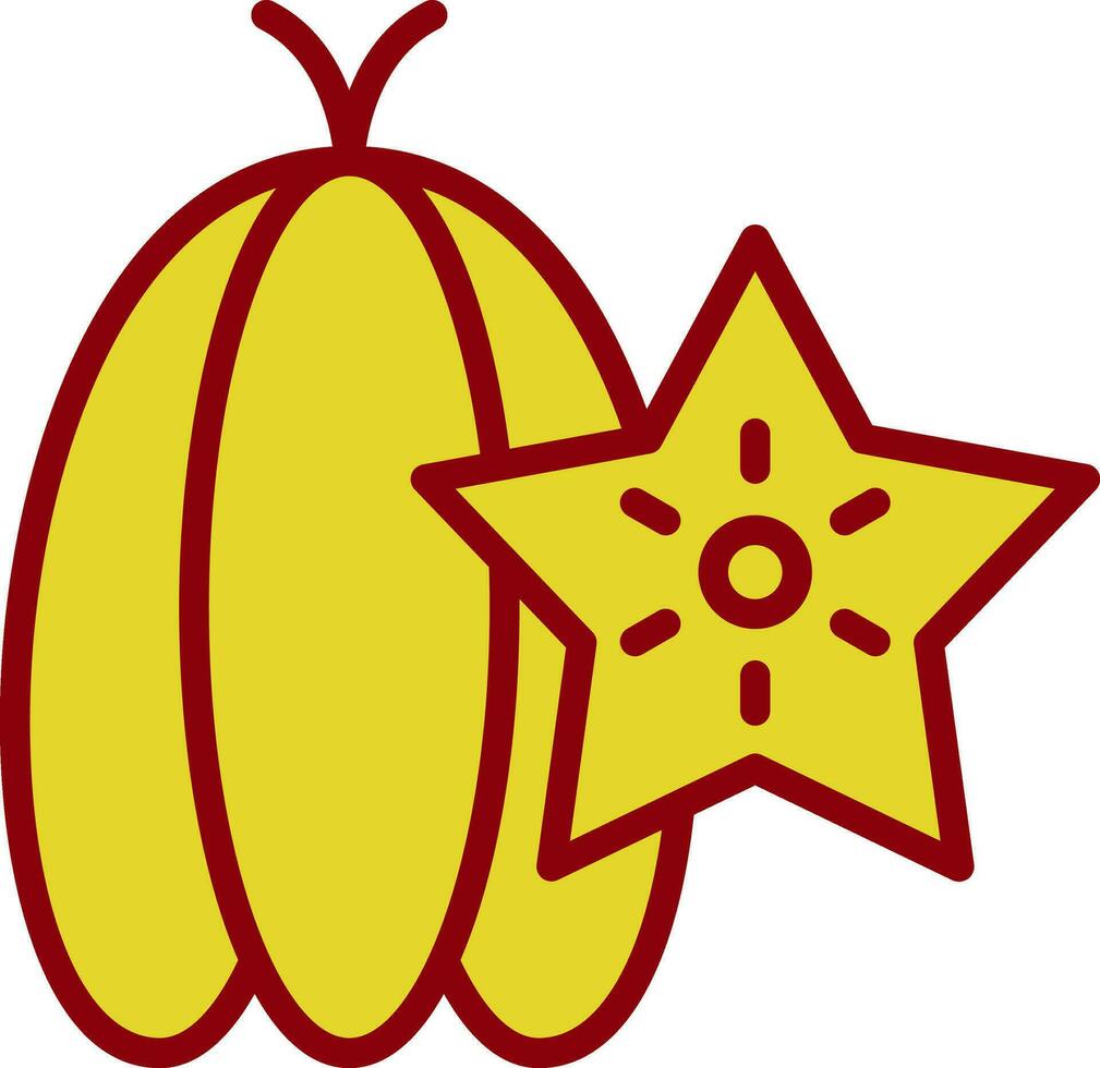 Starfruit Vector Icon Design