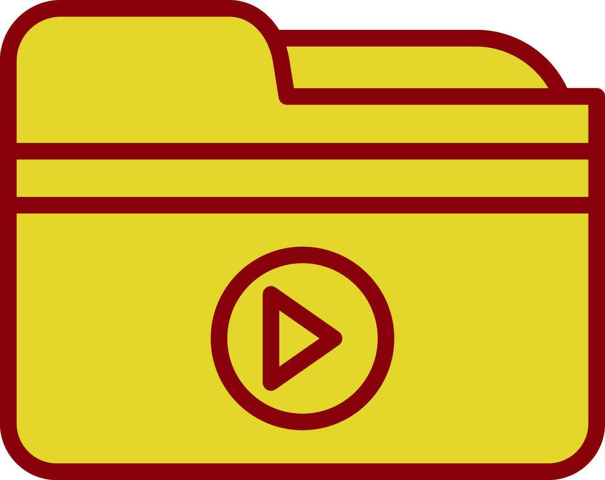 Video Folder  Vector Icon Design
