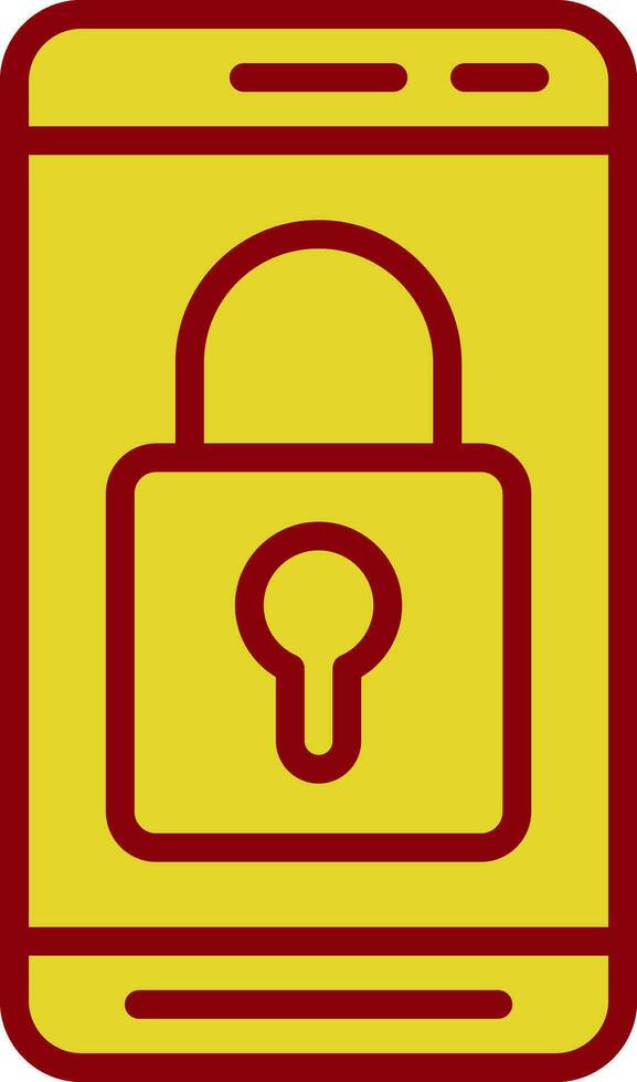 Mobile Lock  Vector Icon Design