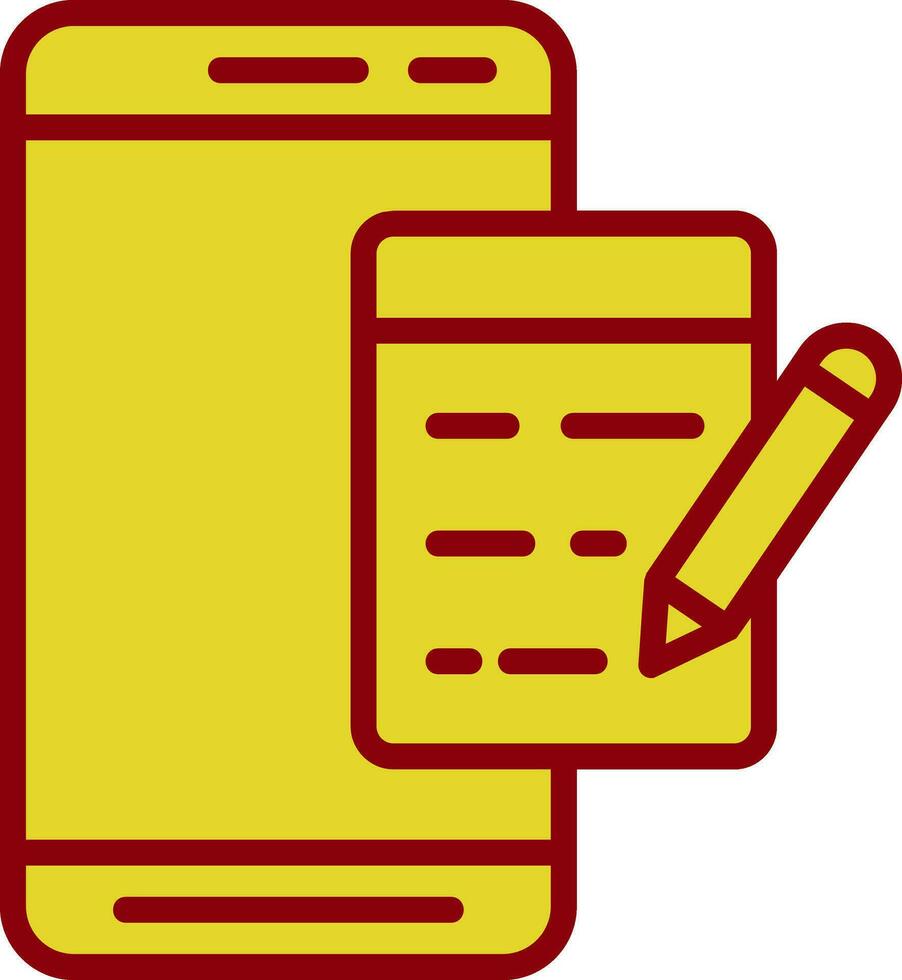 Mobile Note  Vector Icon Design