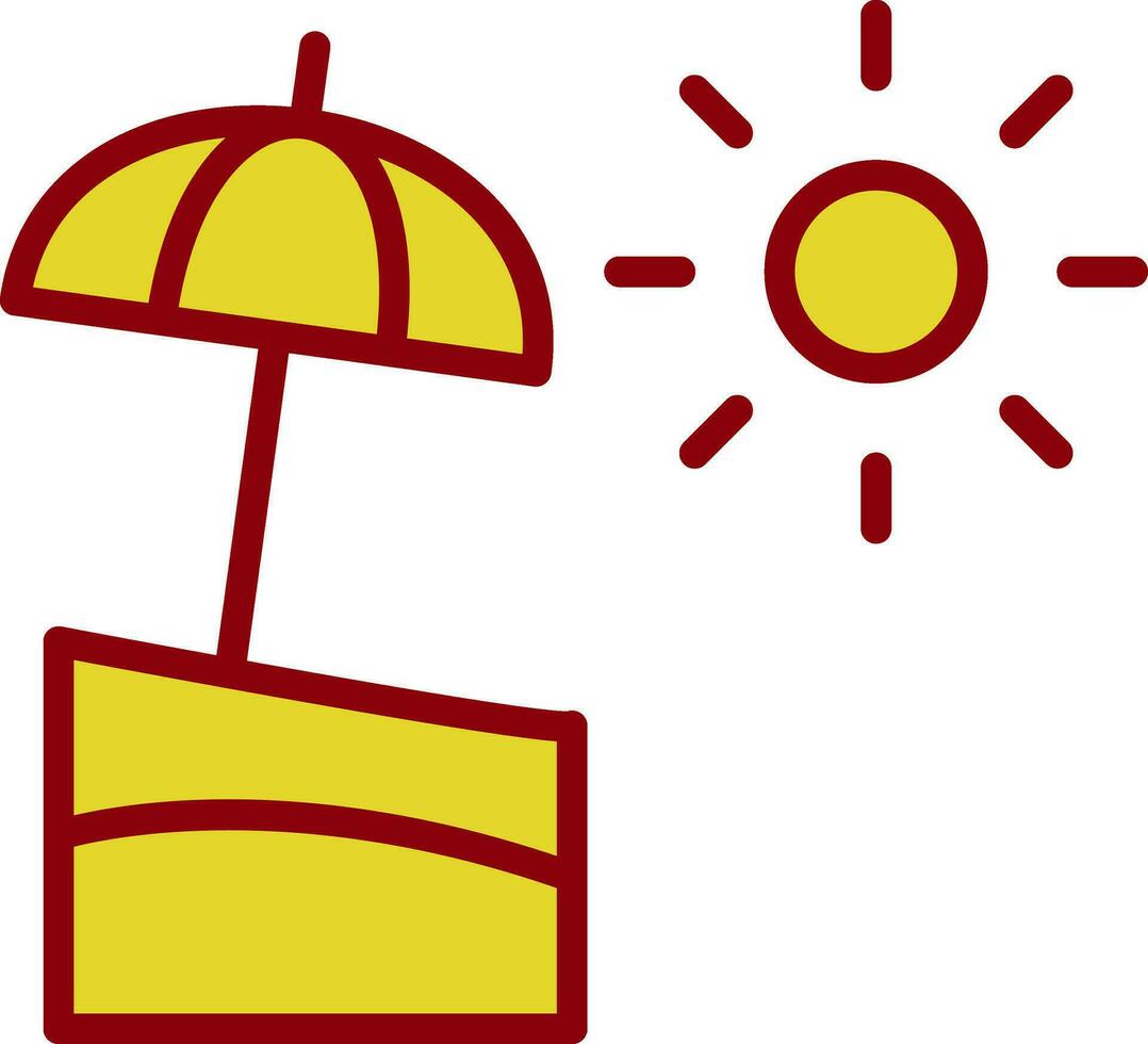 Sun Umbrella  Vector Icon Design