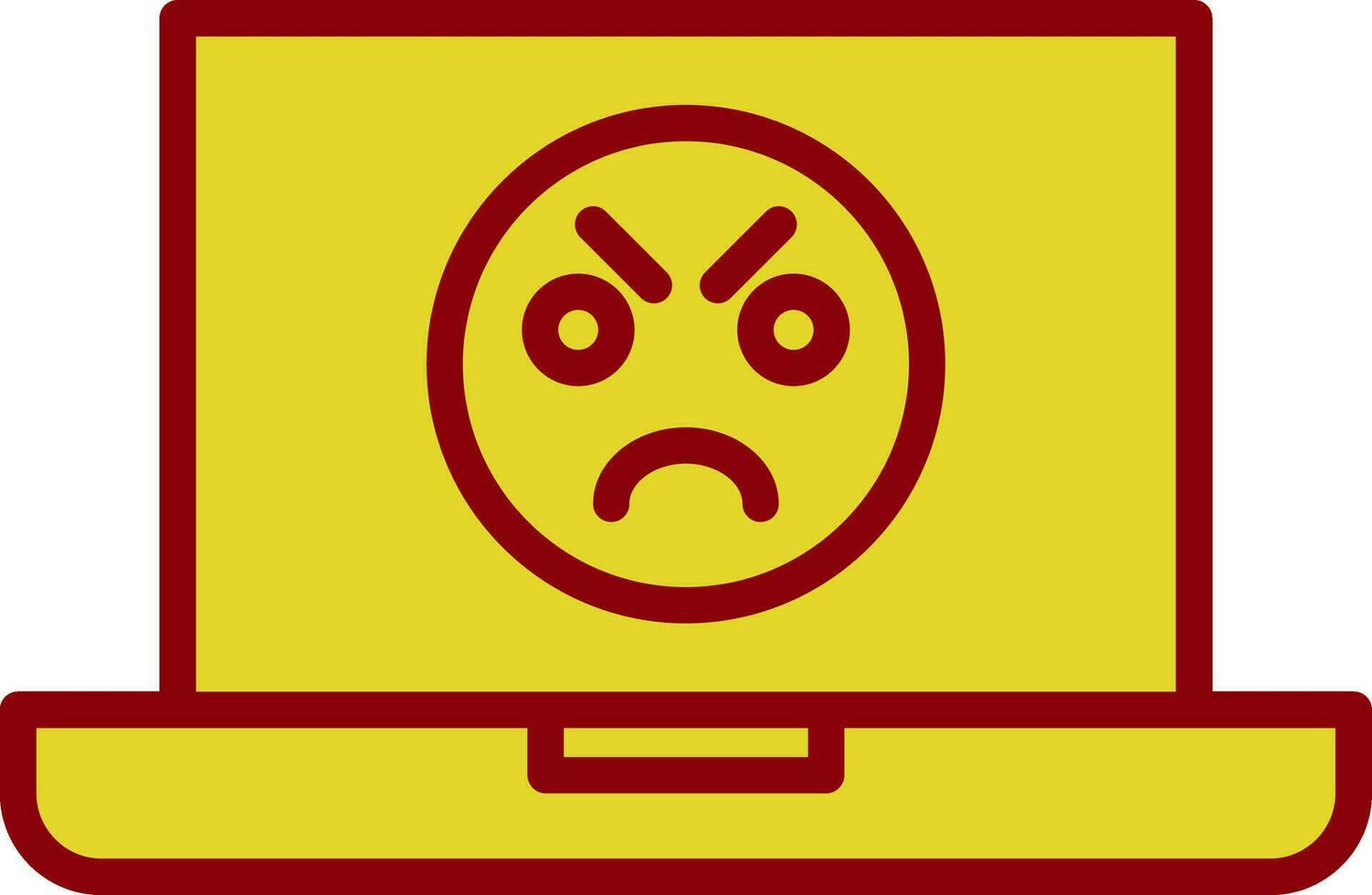Angry Face  Vector Icon Design