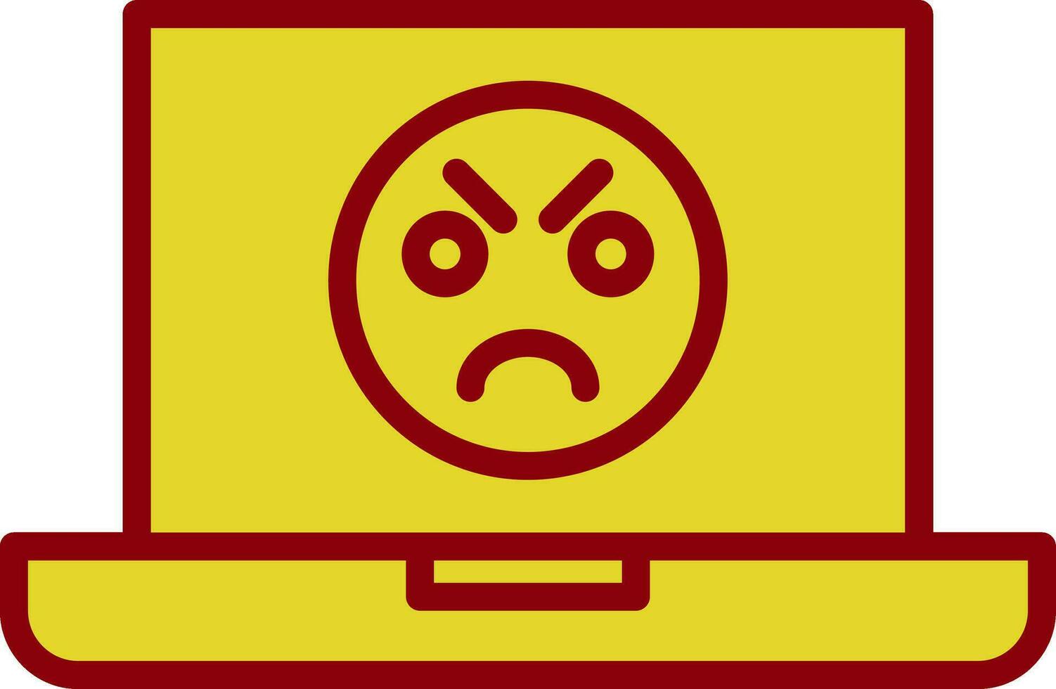 Angry Face  Vector Icon Design