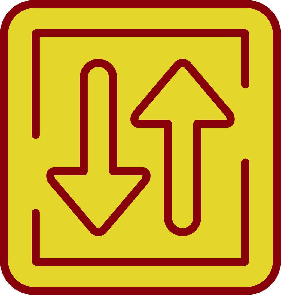 Two Way Street Vector Icon Design