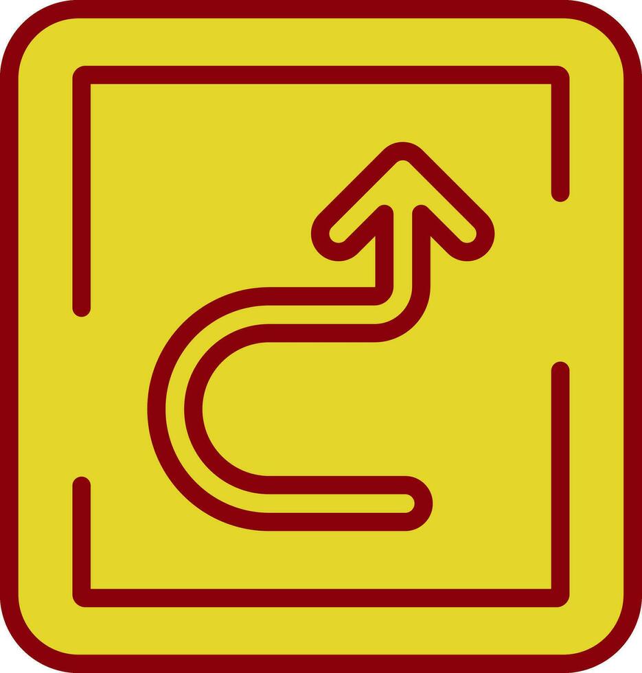 Zigzag Arrow Vector Icon Design