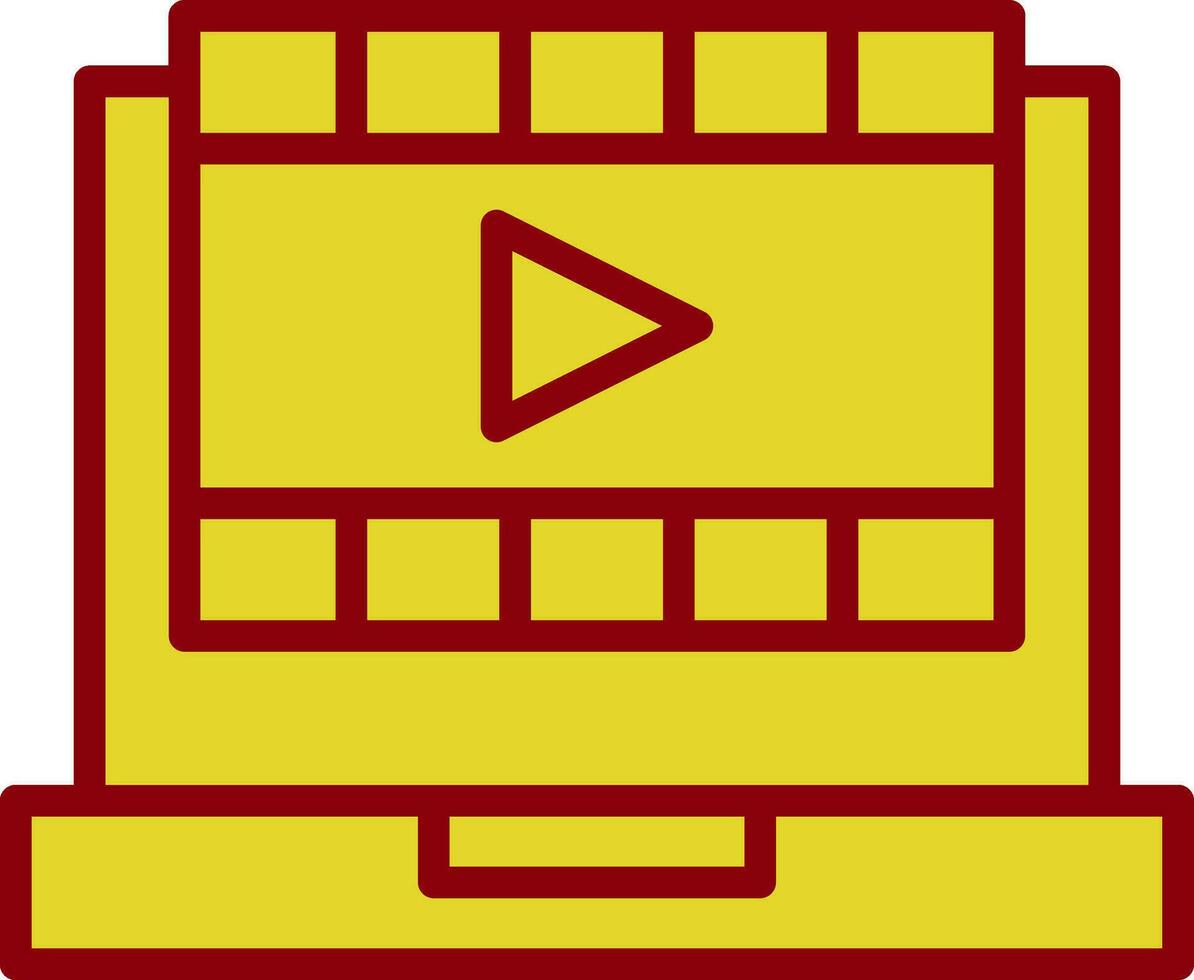 diseño de icono de vector de reproductor de video