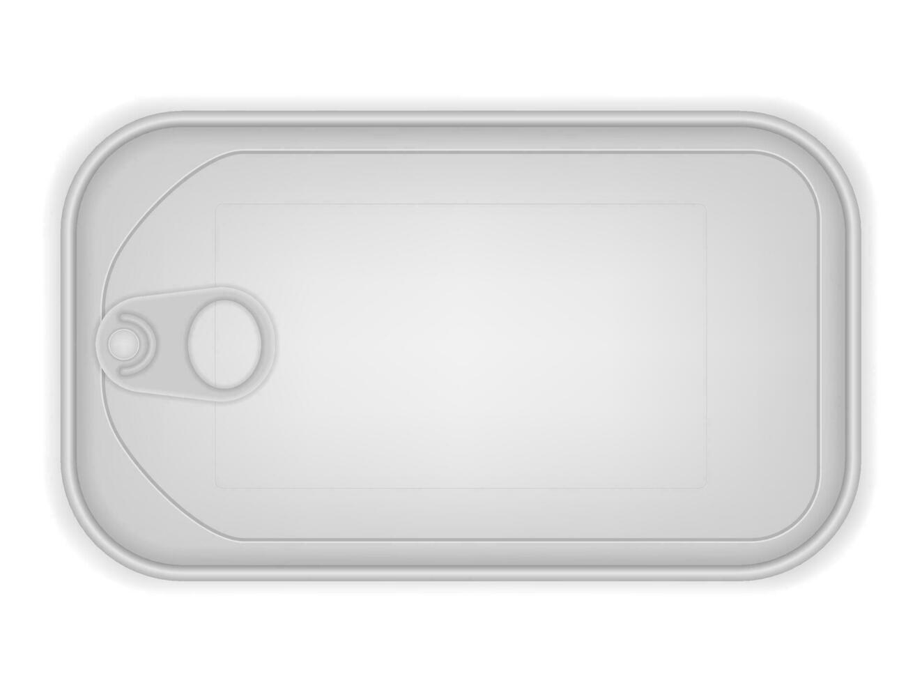 metal rectangular tarro para productos vector ilustración aislado en blanco antecedentes