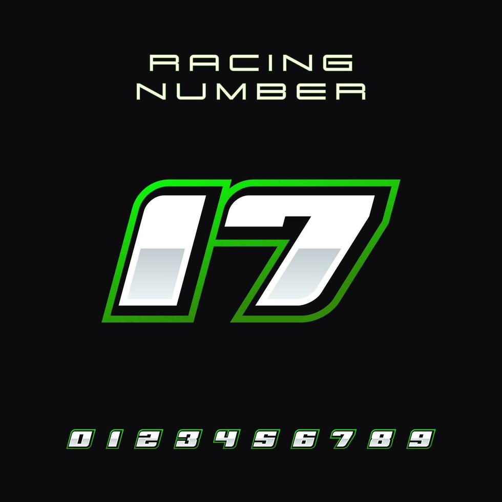 Racing Number Vector Design Template 17