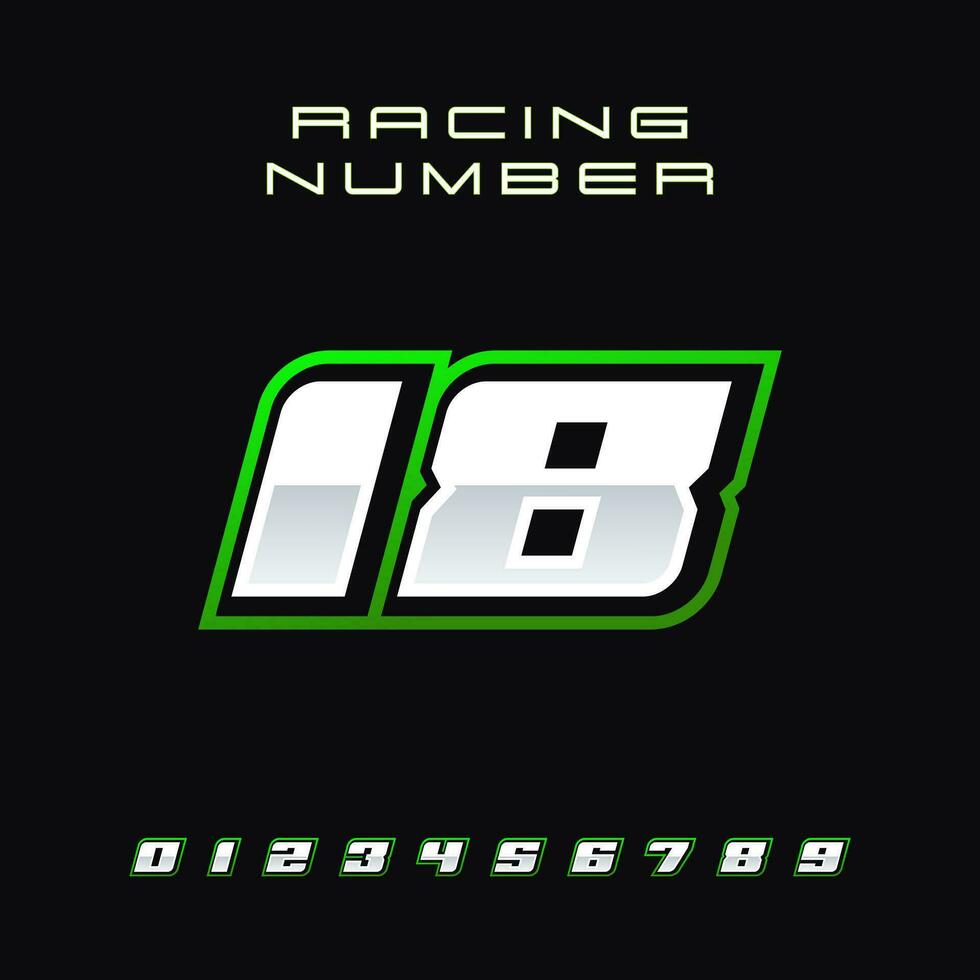 Racing Number Vector Design Template 18