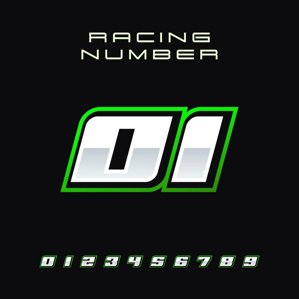 Racing Number Vector Design Template 01