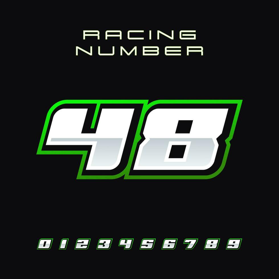Racing Number Vector Design Template 48