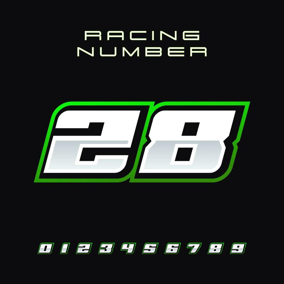 Racing Number Vector Design Template 28