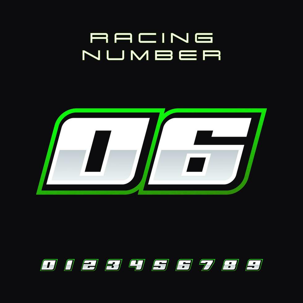 Racing Number Vector Design Template 06