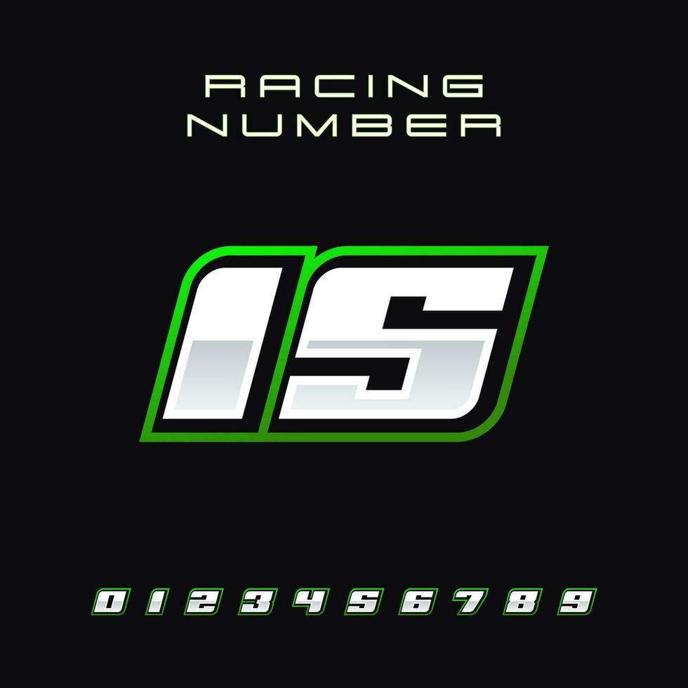 Racing Number Vector Design Template 15