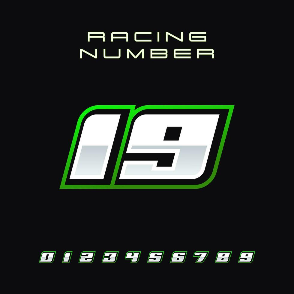 Racing Number Vector Design Template 19