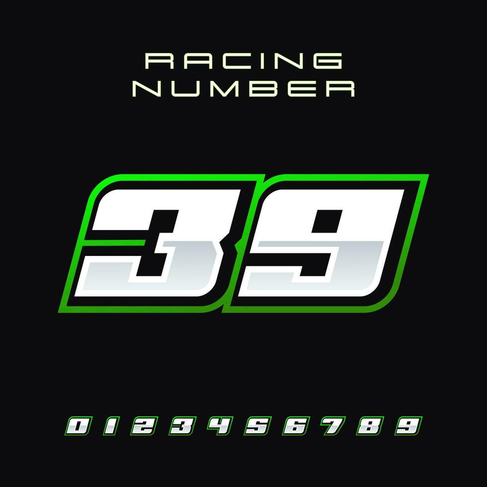 Racing Number Vector Design Template 39