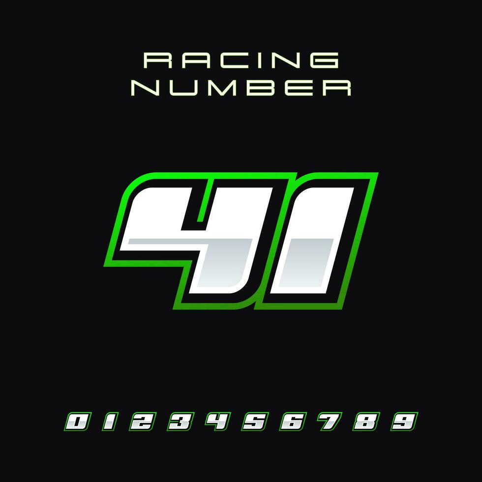 Racing Number Vector Design Template 41