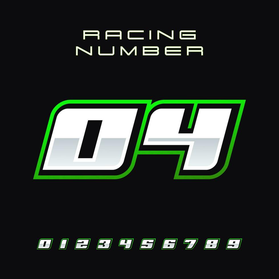 Racing Number Vector Design Template 04