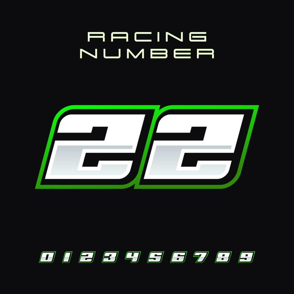 Racing Number Vector Design Template 22